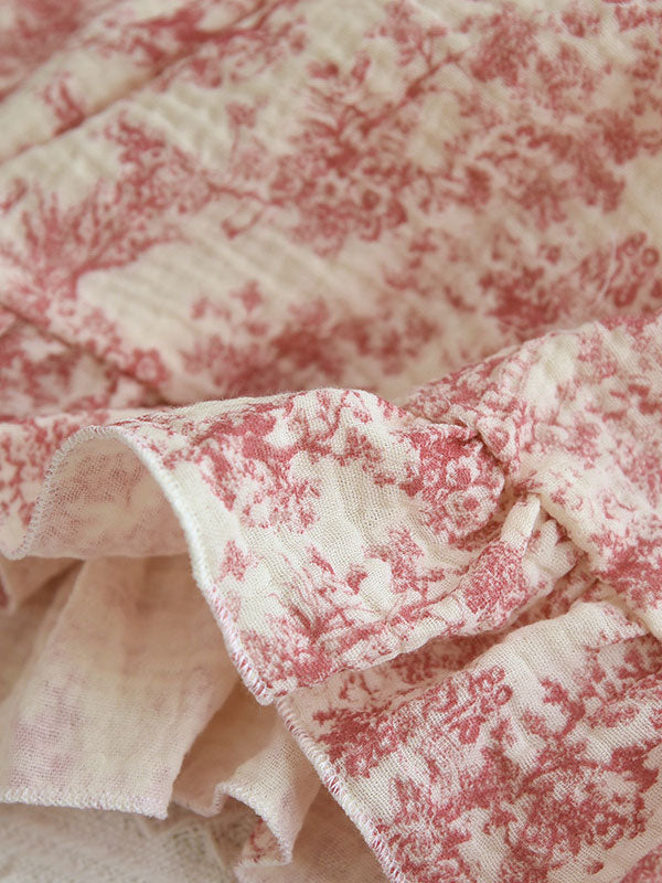 Petal Whisper Lace Short Sleeve Pajama Set