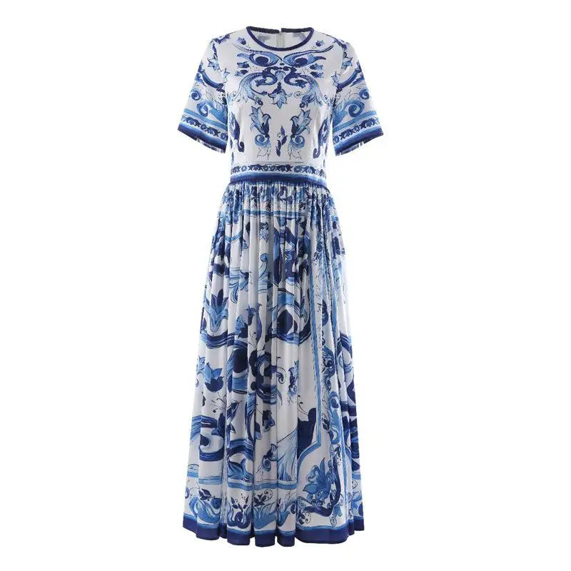 Elegant porcelain maxi Dress