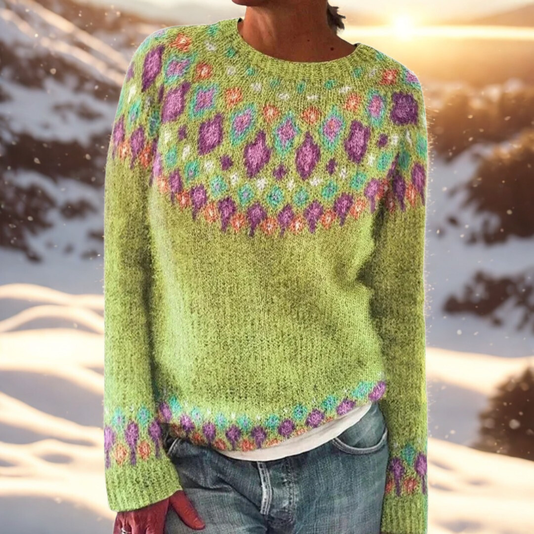 Matilda – Cozy Knit Sweater Featuring Fair Isle Design