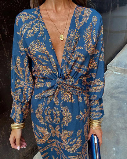Dineke | Floral Long Sleeve Maxi Dress