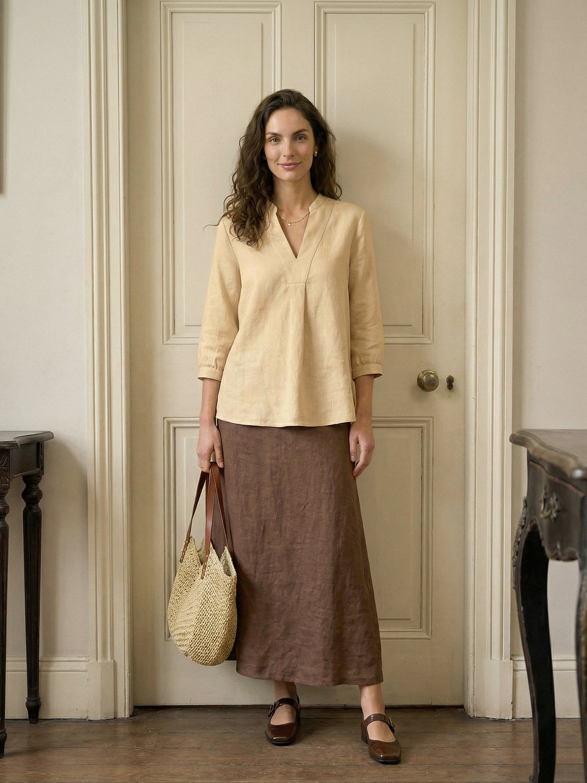 100% Leinen Hemd JOANNA