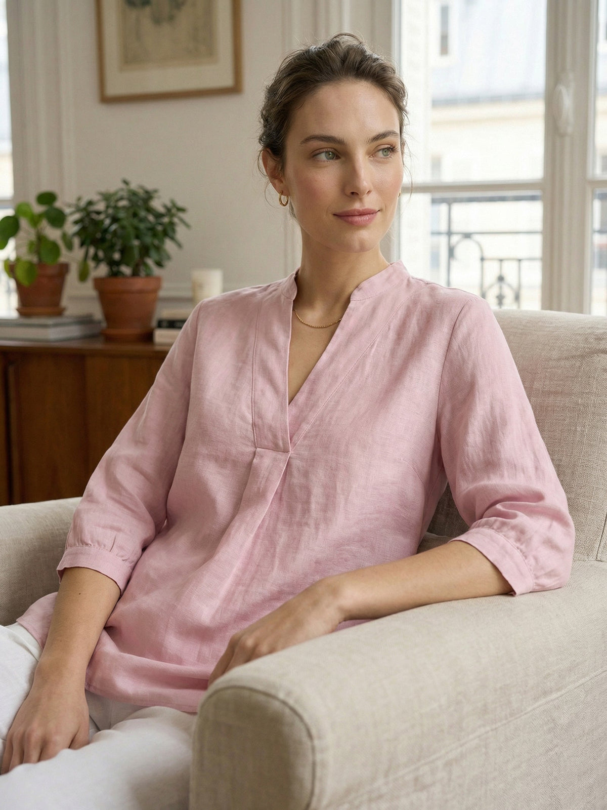 100% Leinen Hemd JOANNA