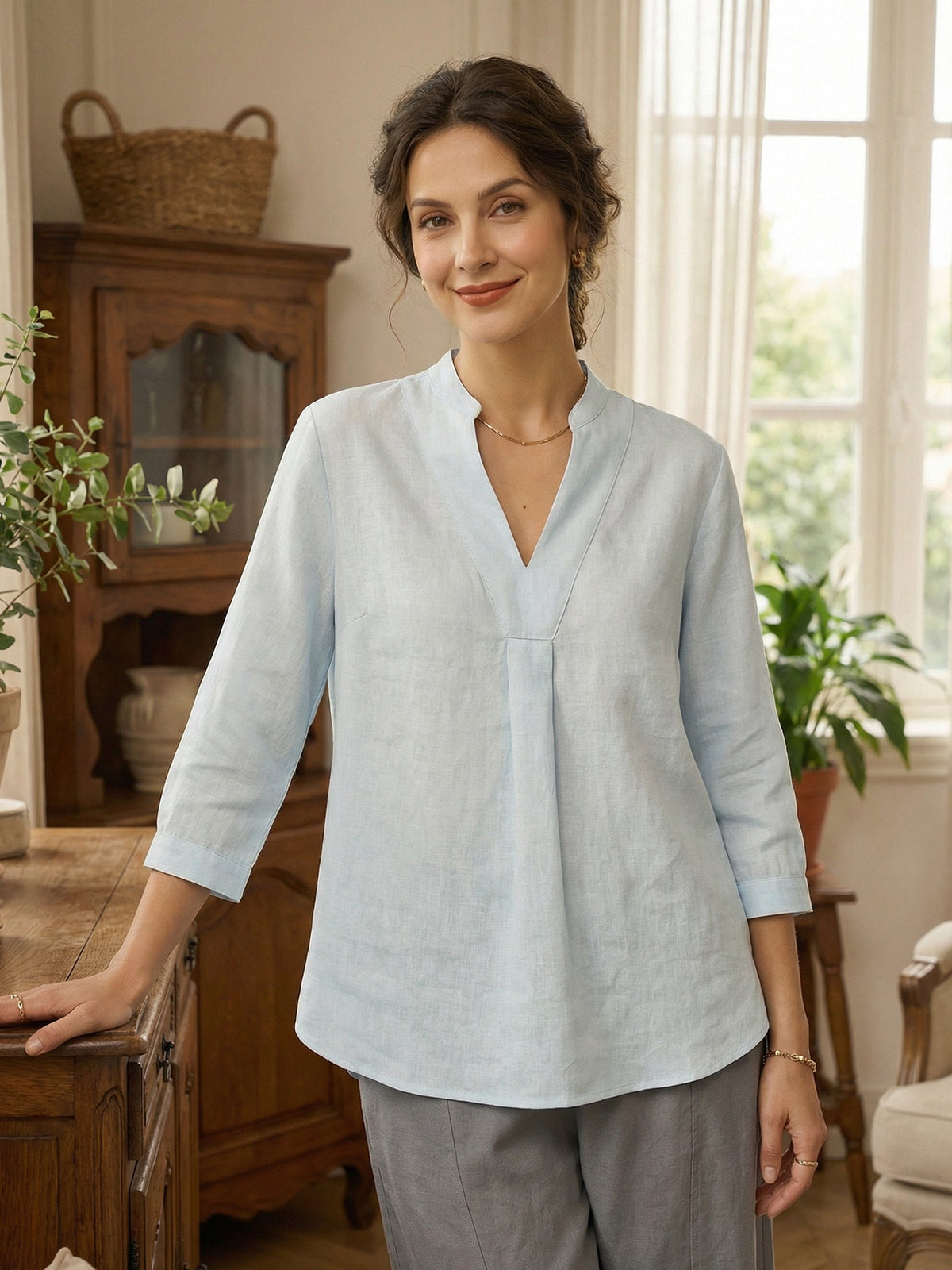 100% Leinen Hemd JOANNA