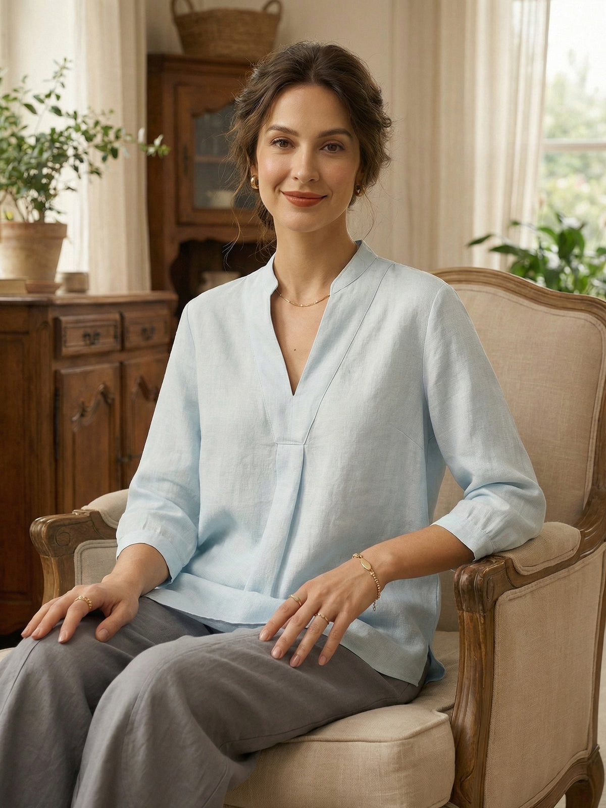 100% Leinen Hemd JOANNA