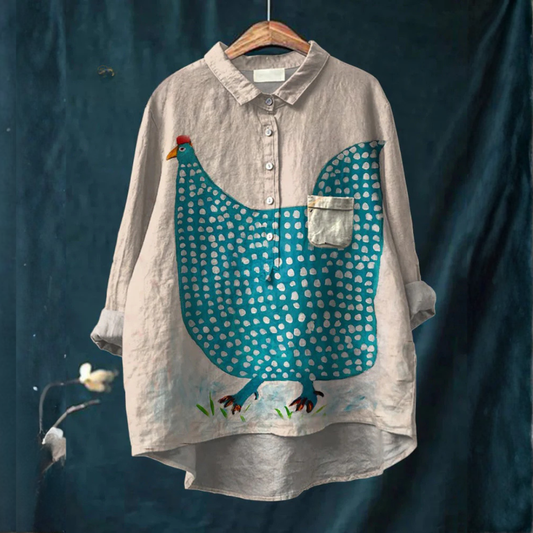 Henriette | Fun Polka Dot Chicken Tee