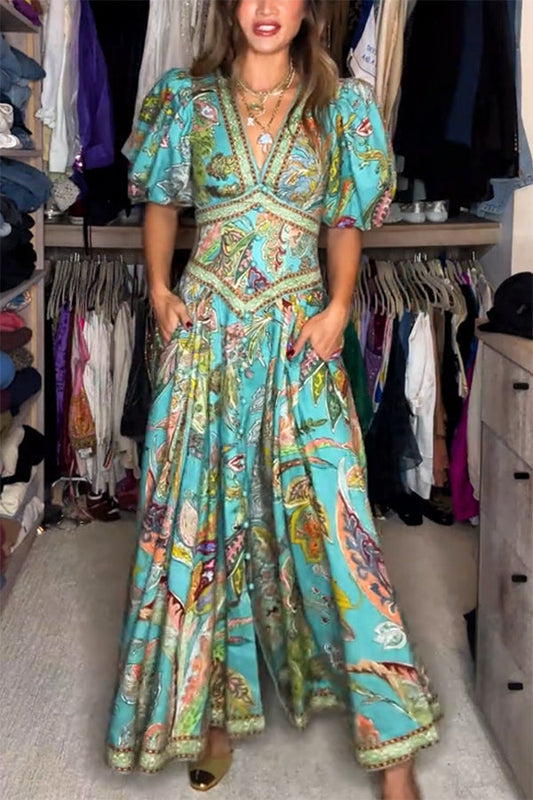 Amelia Quinn | V-Neck Maxi Dress