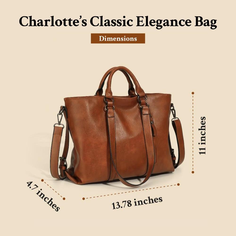Charlotte Vintage Tote Bag | Timeless Elegance