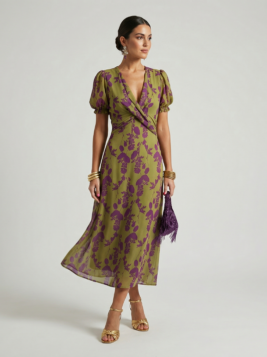 Stella | Floral Midi Dress