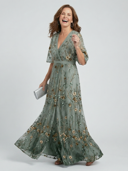 Selora | Floral Halter Maxi Dress