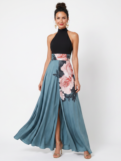 Olympas | Floral Halter Maxi Dress