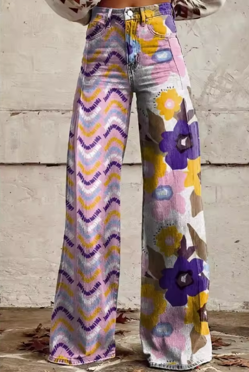 Isadora | Bohemian Floral Trousers