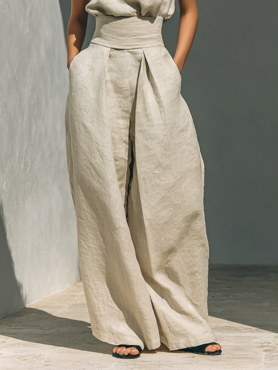 Maria | Full Ensemble: Tank Top And Wide-Leg