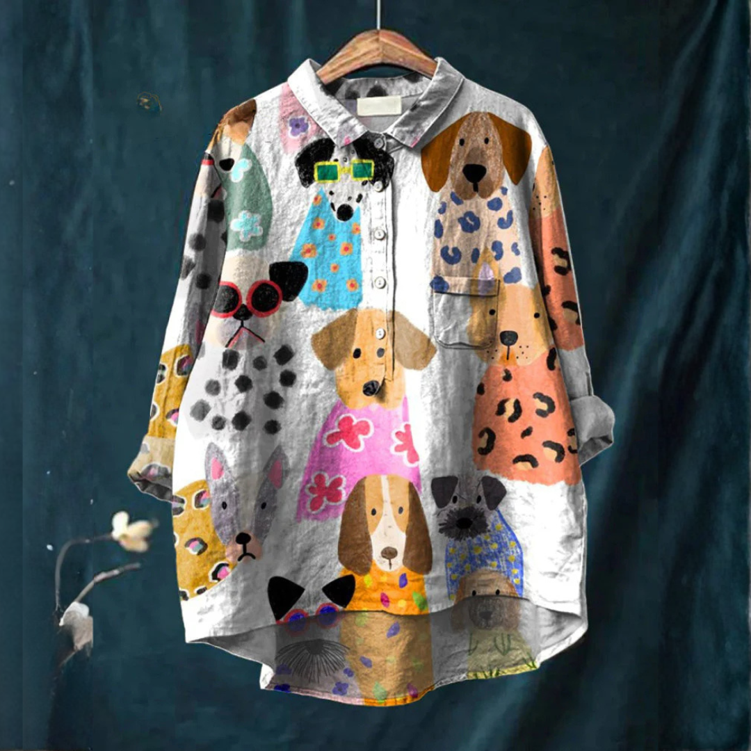 Sandra | Positive Vibes Dog Print Tee