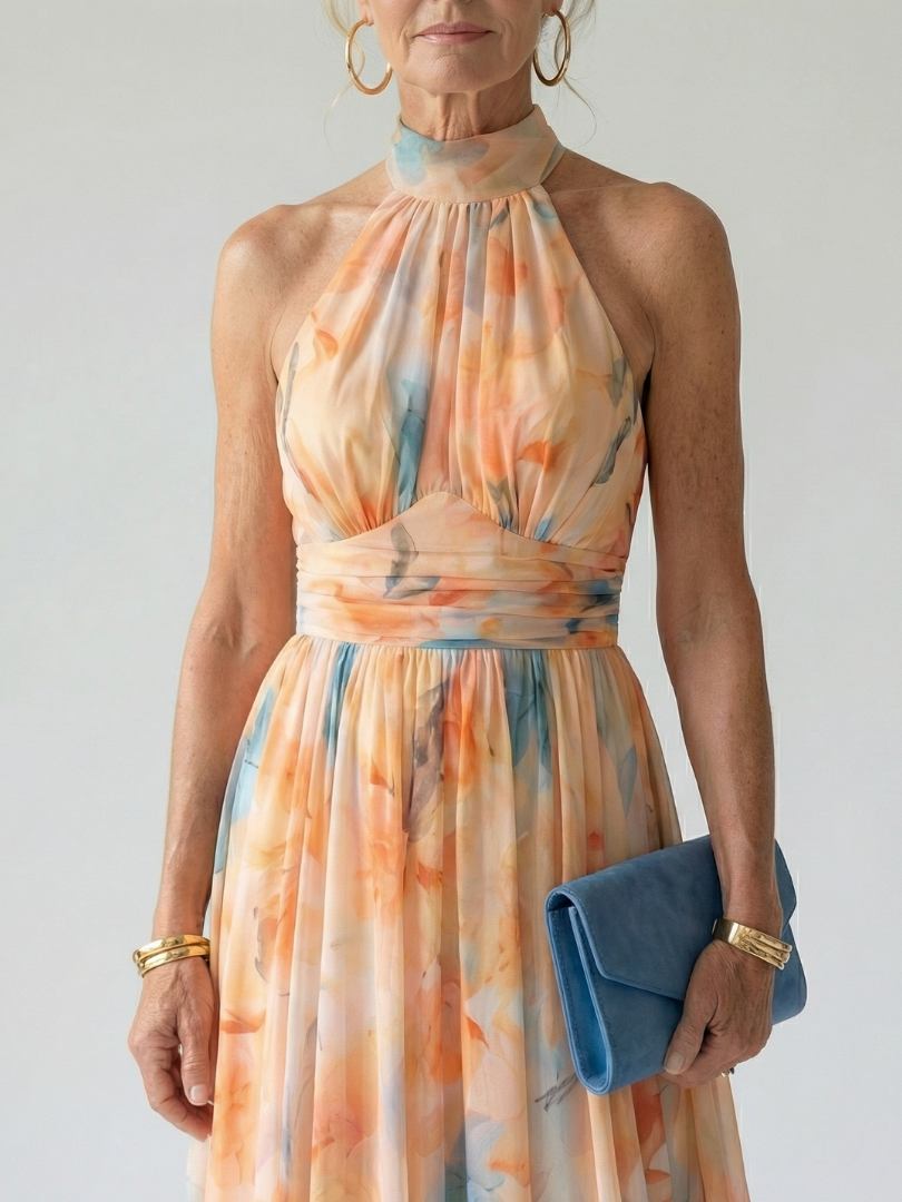 Stella | Halter Midi Dress