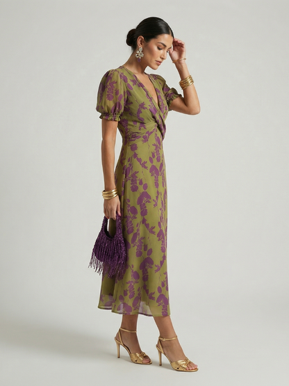 Stella | Floral Midi Dress
