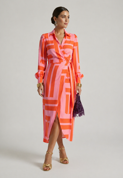 Stella | Printed Wrap Dress