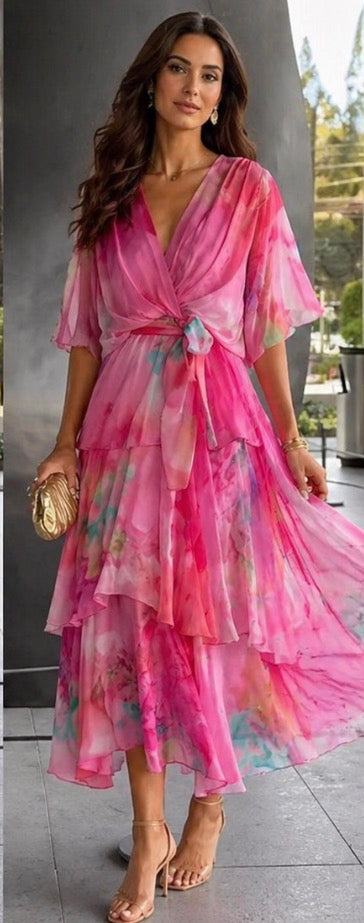 Stella | Floral Midi Dress