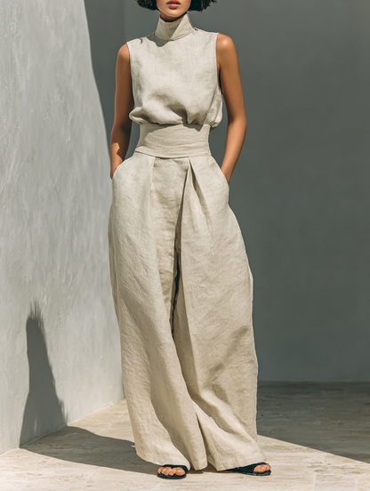 Maria | Full Ensemble: Tank Top And Wide-Leg