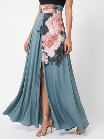 Olympas | Floral Halter Maxi Dress