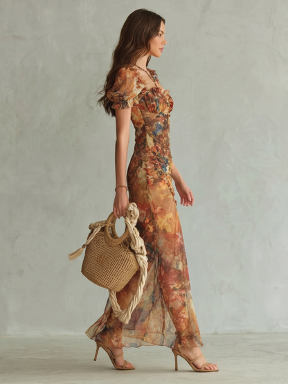 Ciel | Ruffle Midi Dress
