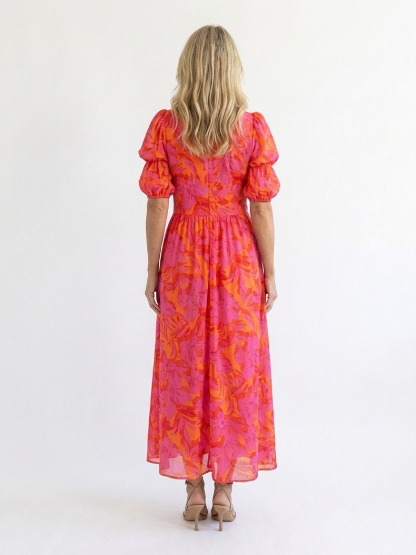 Stella | Floral V-Neck Midi Dress