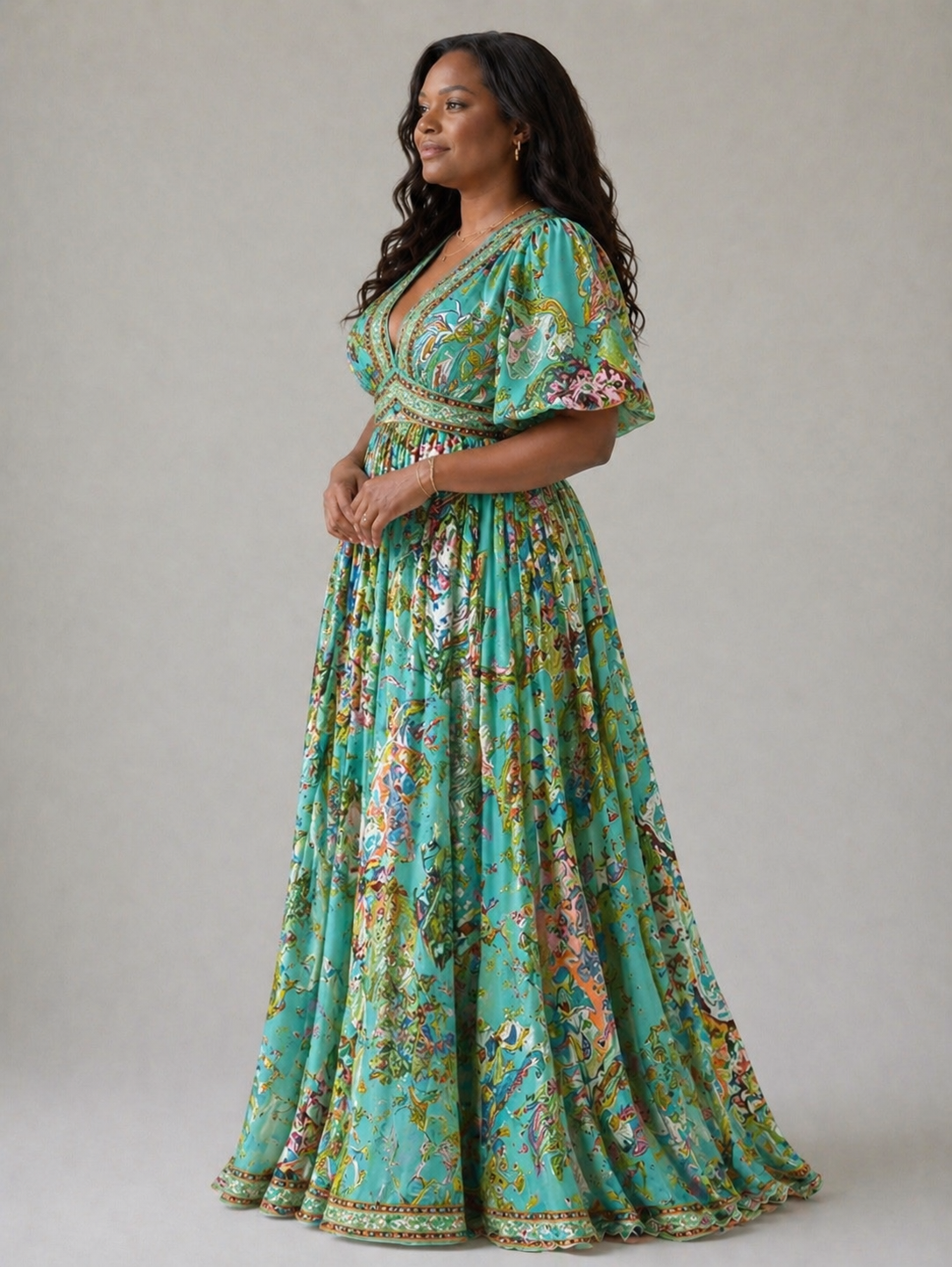 Stella | V-Neck Maxi Dress