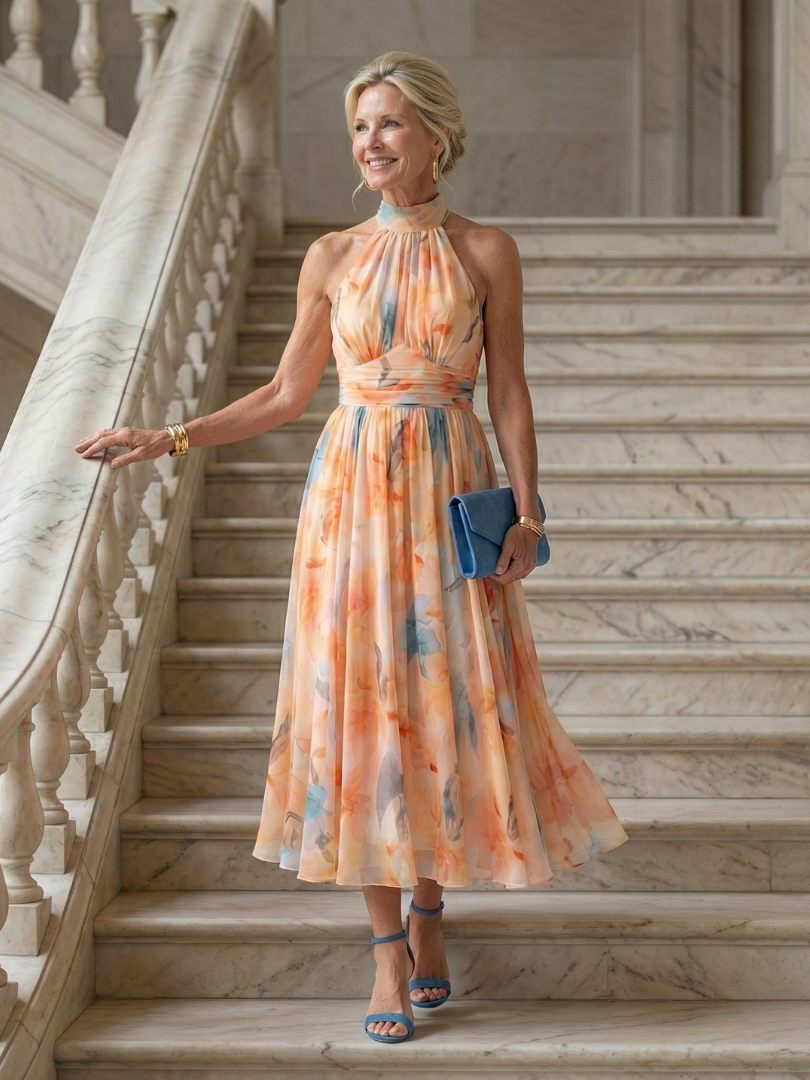 Stella | Halter Midi Dress