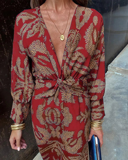 Dineke | Floral Long Sleeve Maxi Dress