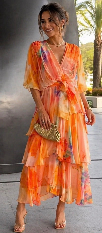 Stella | Floral Midi Dress