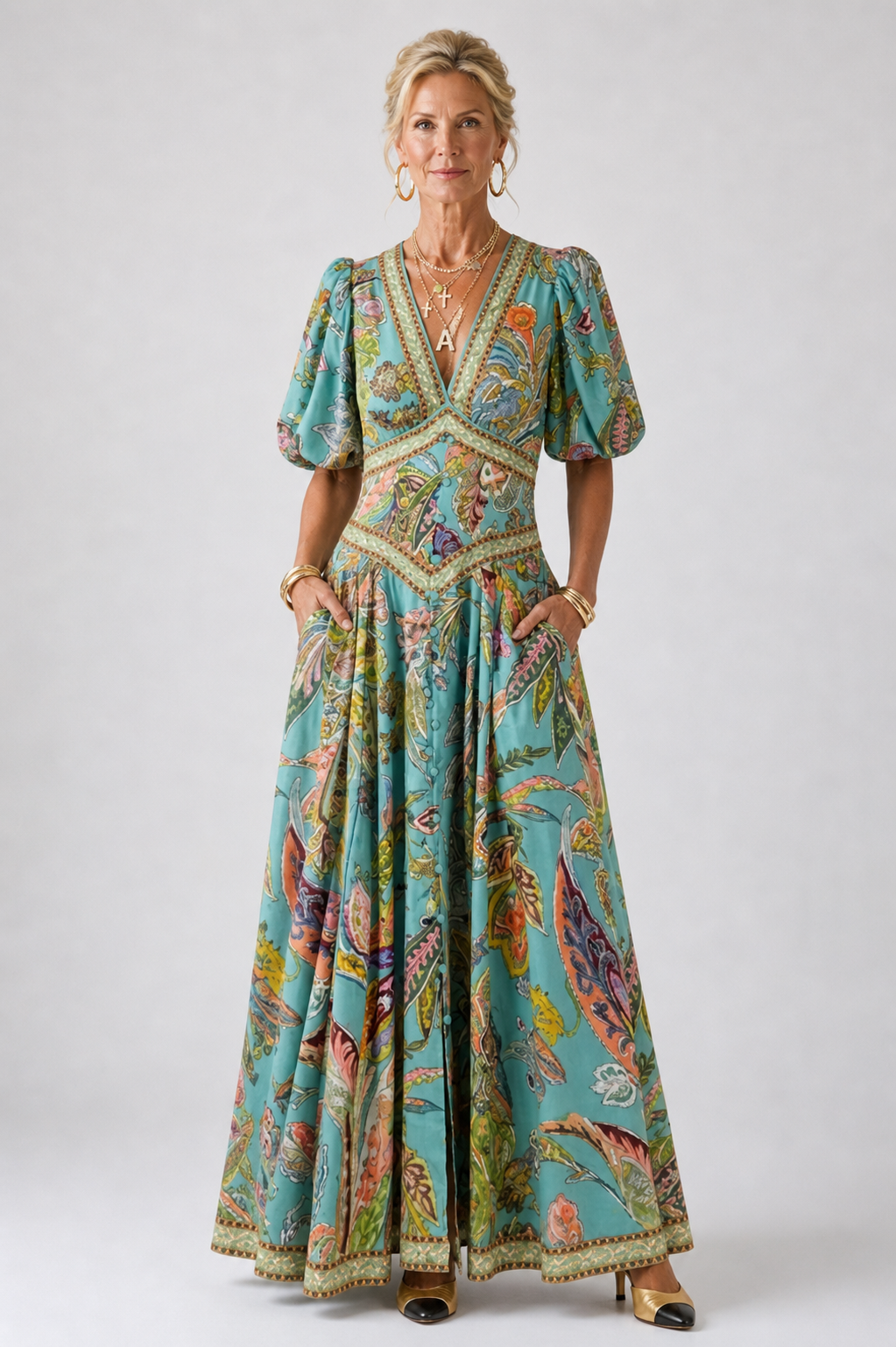 Stella | V-Neck Maxi Dress