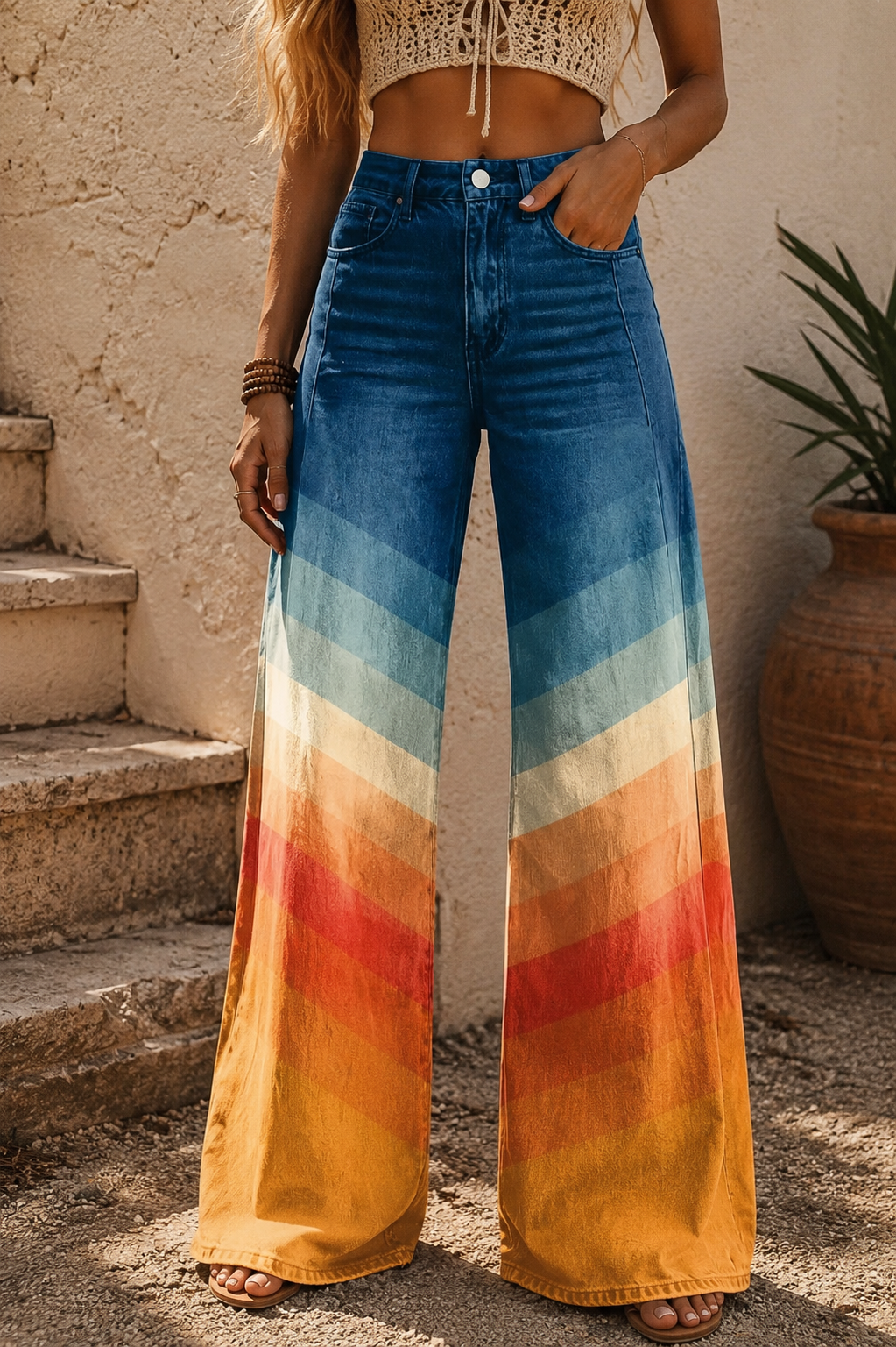 Léa | Vintage Zigzag Trousers