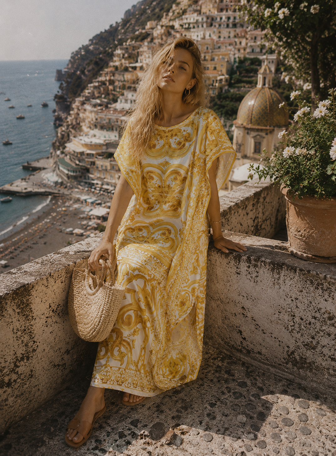 Floral Printed Boho Maxi Dress