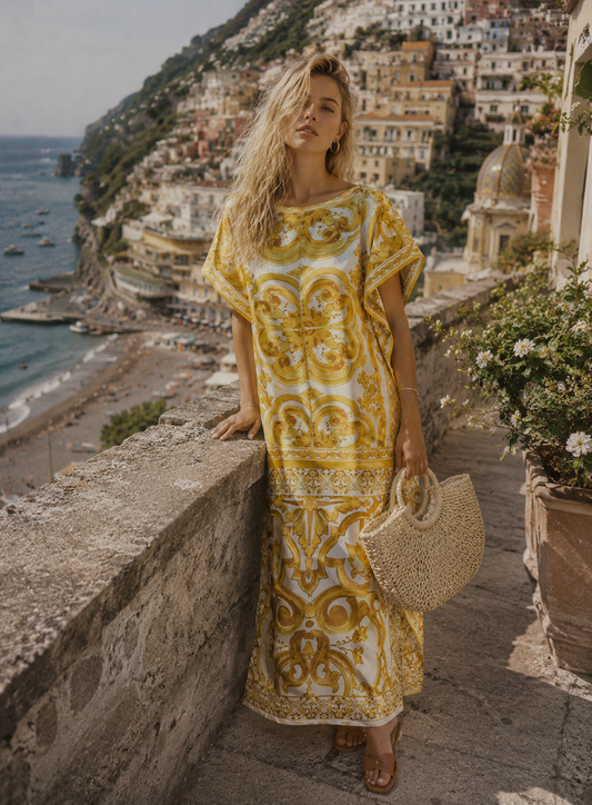 Floral Printed Boho Maxi Dress