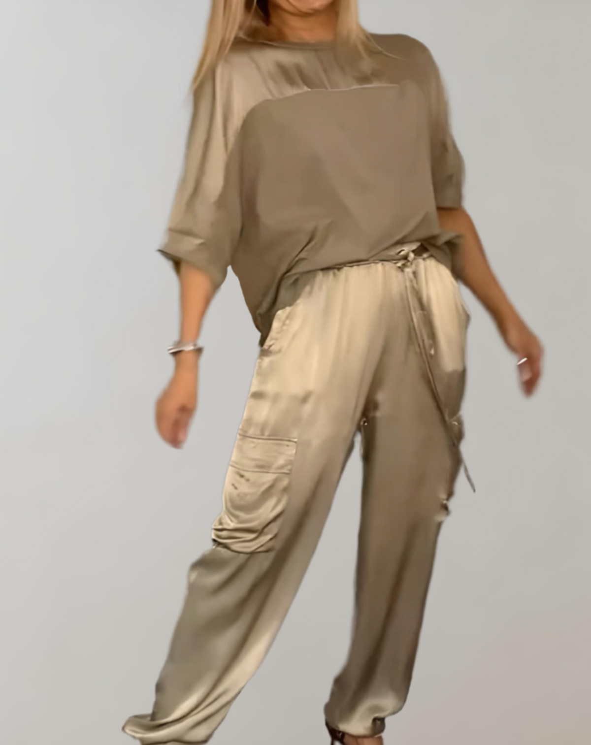 Finley | Luxe Silky Cargo Lounge Ensemble
