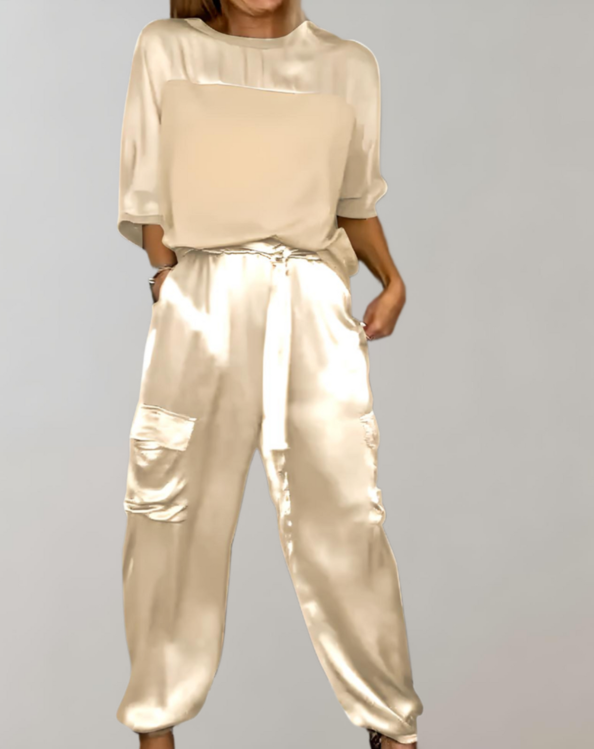 Finley | Luxe Silky Cargo Lounge Ensemble