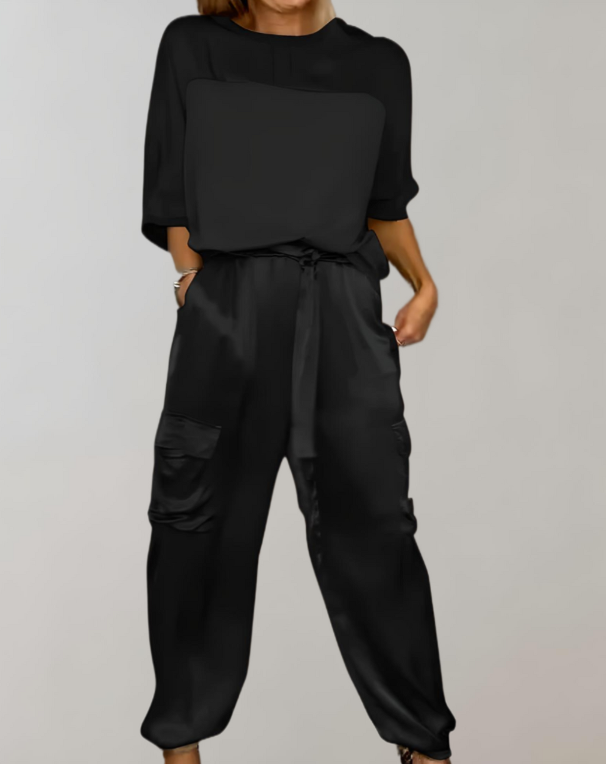 Finley | Luxe Silky Cargo Lounge Ensemble