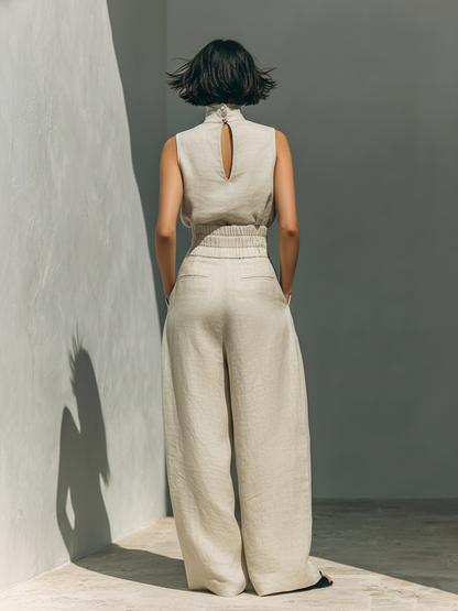 Maria | Full Ensemble: Tank Top And Wide-Leg
