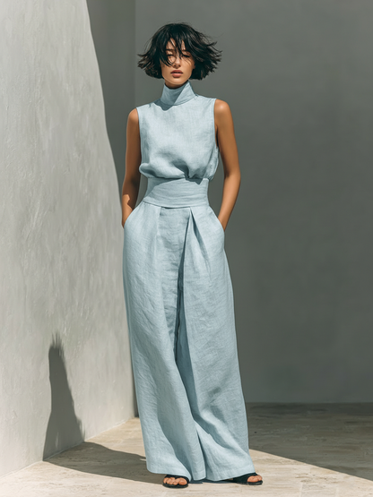 Maria | Full Ensemble: Tank Top And Wide-Leg