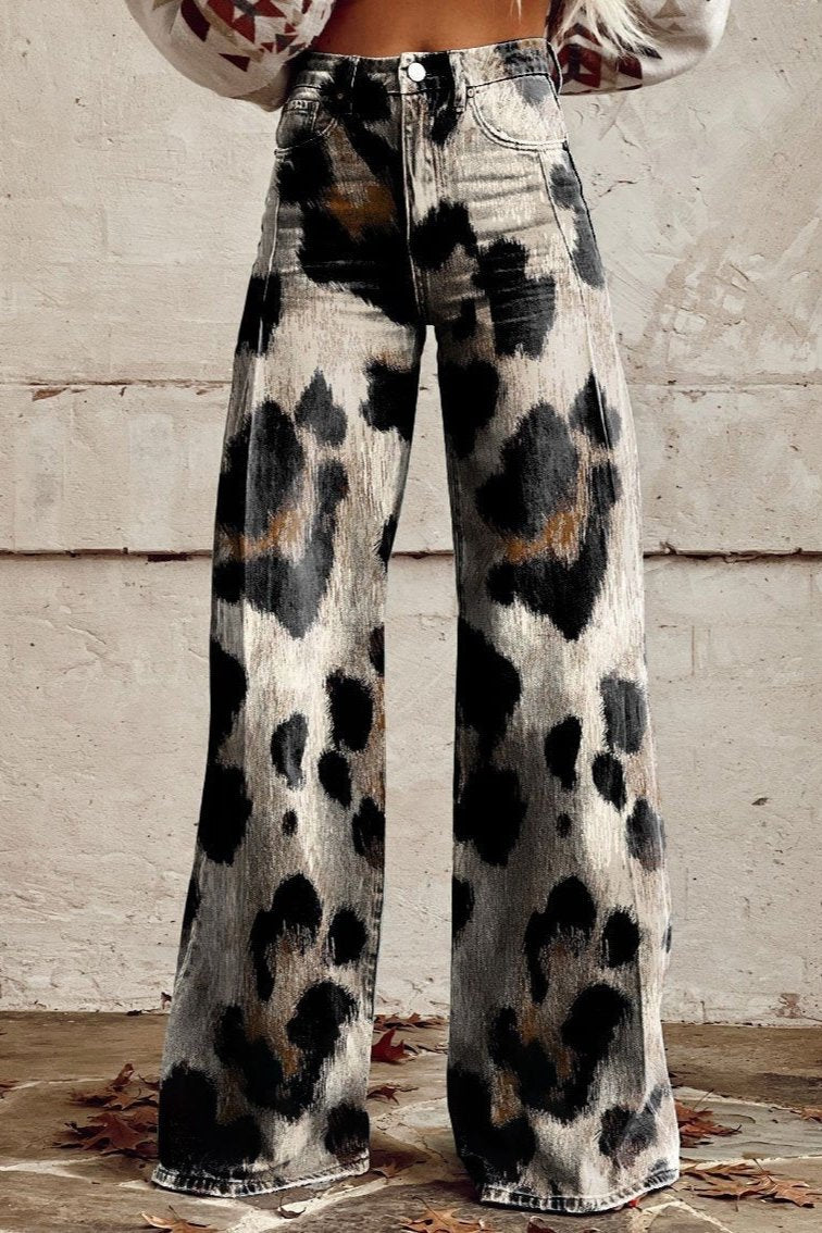 Cheetah Print Bohemian Trousers