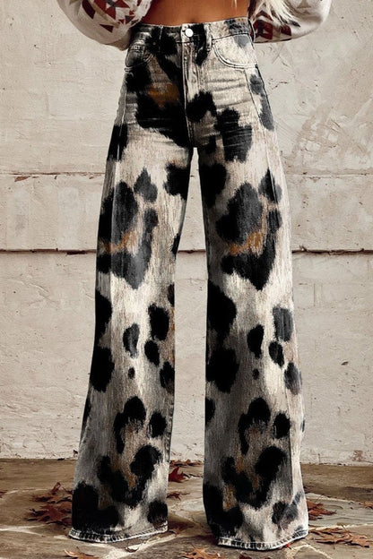 Cheetah Print Bohemian Trousers