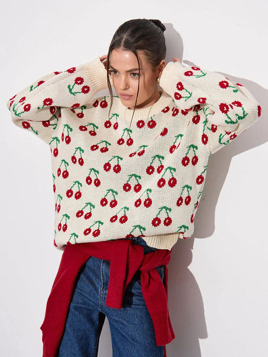 Cherry Print Sweater