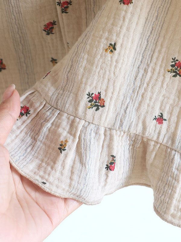 Vintage Floral Long Sleeve Pajama Set