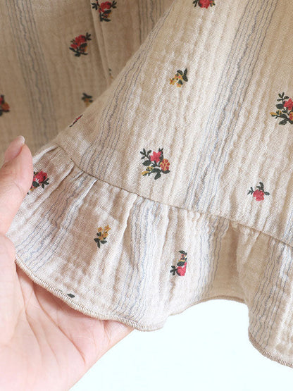 Vintage Floral Long Sleeve Pajama Set