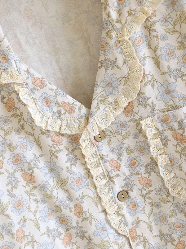 Cottage Style Floral Pajama Set