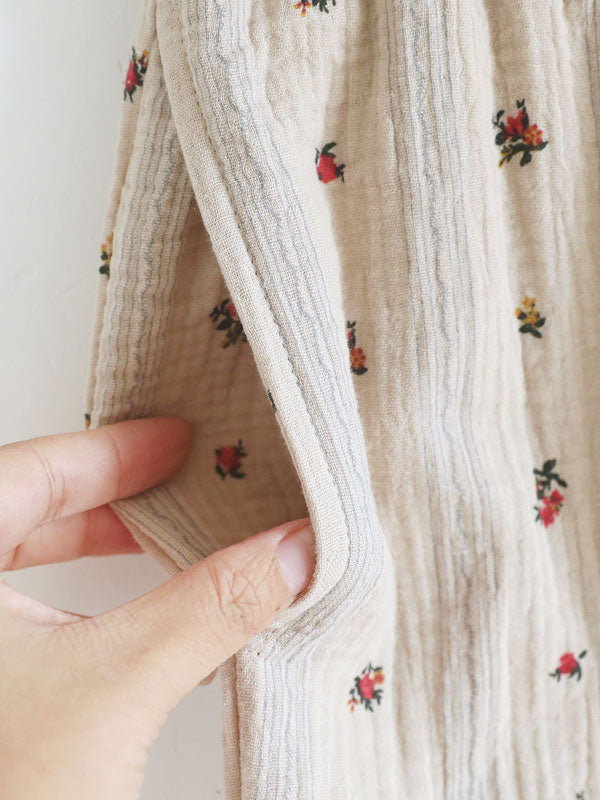 Vintage Floral Long Sleeve Pajama Set
