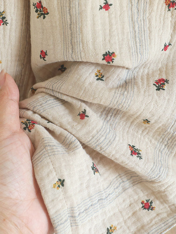 Vintage Floral Long Sleeve Pajama Set