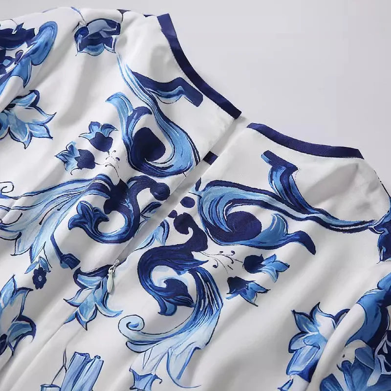 Elegant porcelain maxi Dress