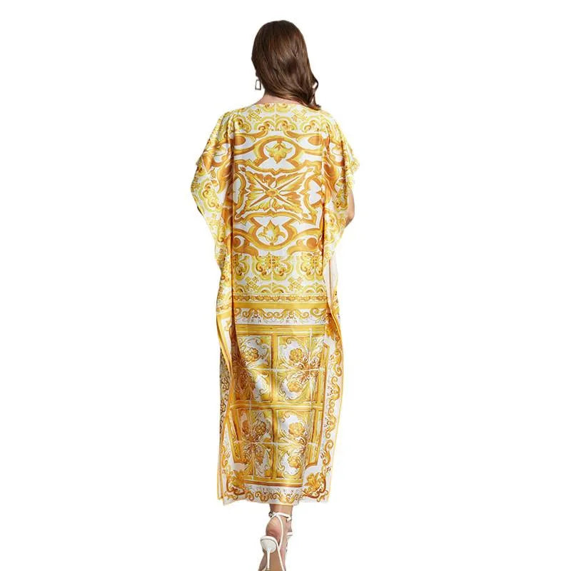 Floral Printed Boho Maxi Dress