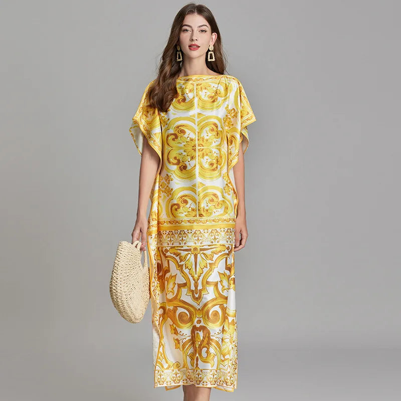Floral Printed Boho Maxi Dress