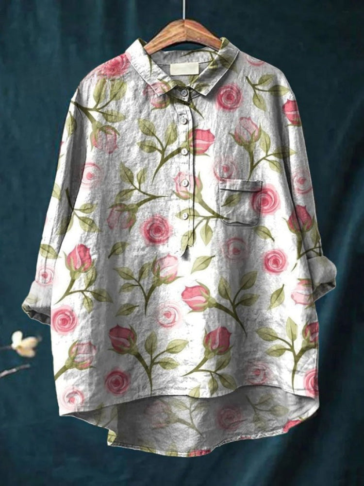 Lina | Vibrant Floral Embroidery Top